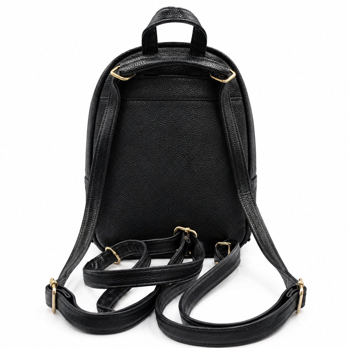 WOMEN'S BACKPACK ECO LEATHER BLACK ELEGANT URBAN CASUAL Brand no brand