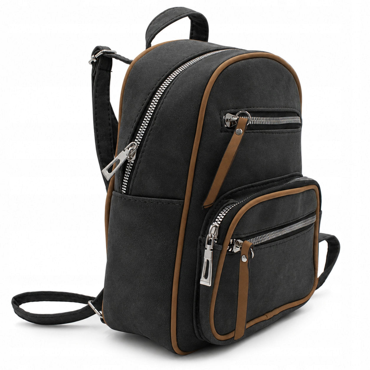 WOMEN'S BACKPACK ELEGANT URBAN CASUAL BAG ANTHRACITE Packaging status original