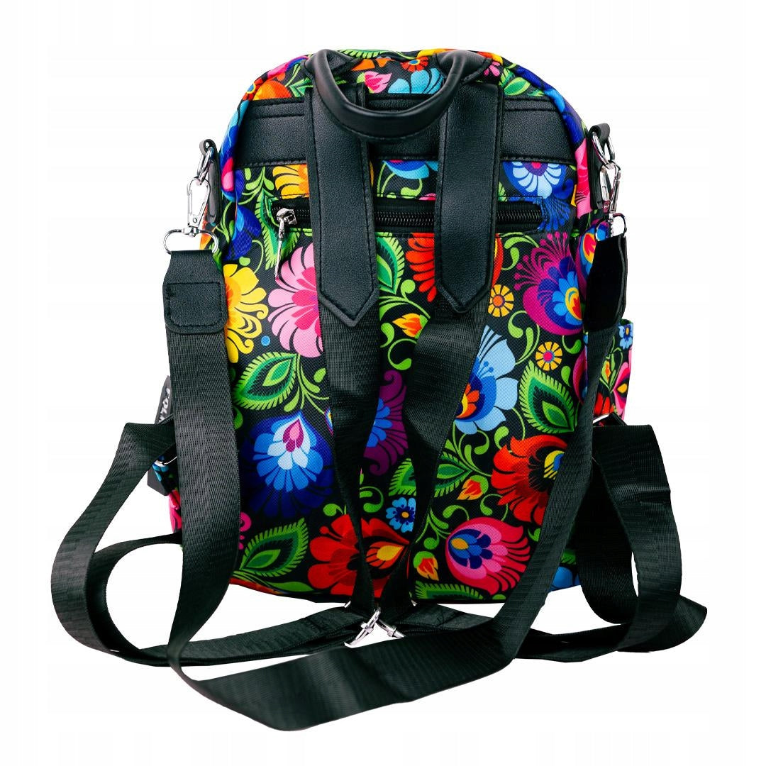 WOMEN'S BACKPACK FOR EVERYDAY USE - ŁOWICZ BLACK Manufacturer code 34622