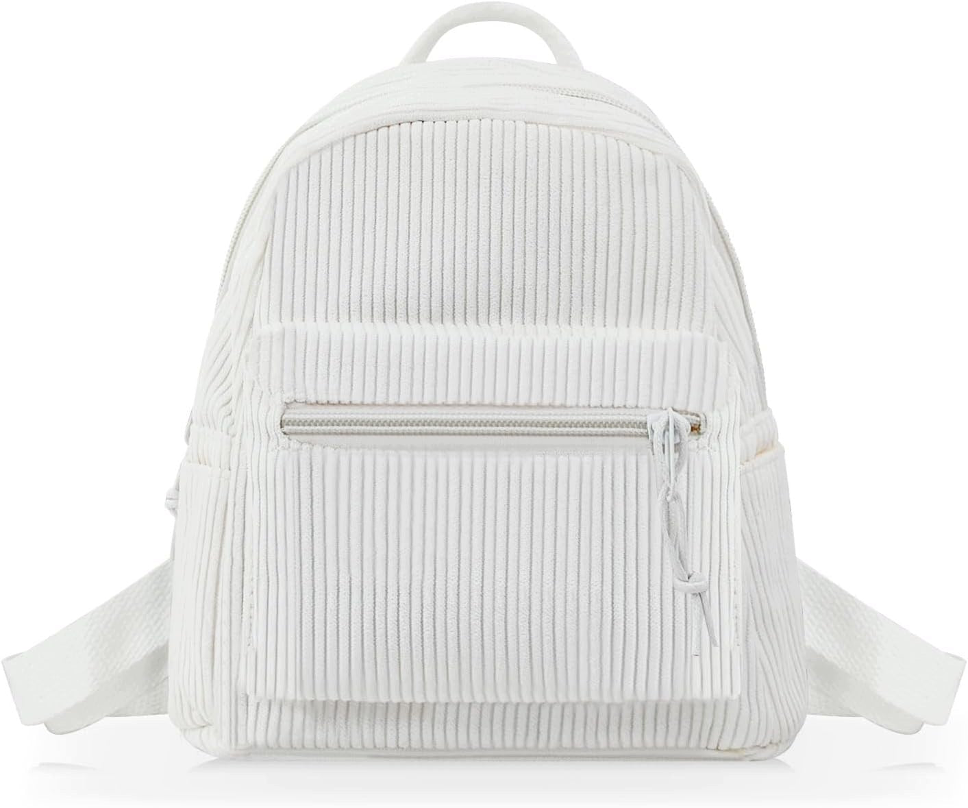 WOMEN'S BACKPACK MINI CORDUROY WHITE CASUAL FOR TRIPS