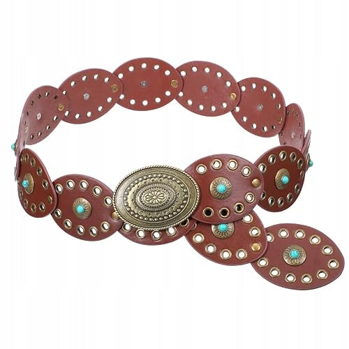 WOMEN'S BELT BOHO VINTAGE WIDE ADJUSTABLE PU LEATHER 107CM Female