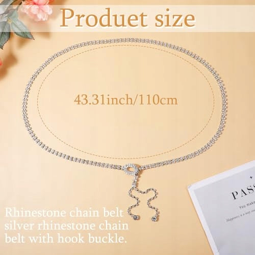 WOMEN'S BELT GLITTER CRYSTAL CHAIN FOR WOMAN ELEGANT Manufacturer code Bez marki