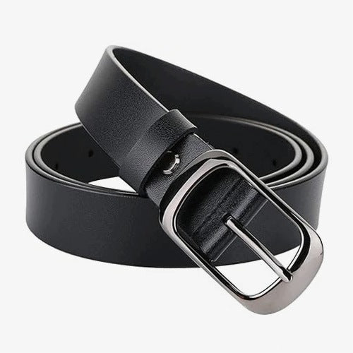 WOMEN'S BELT LEATHER BLACK CASUAL FOR TROUSERS JEANS women's home