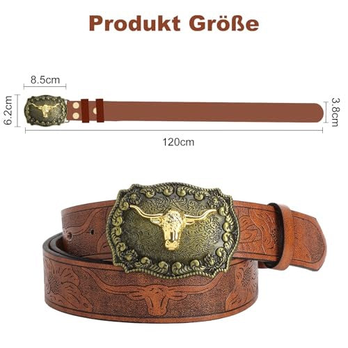 WOMEN'S BELT WESTERN COWBOY FLORAL BROWN COUNTRY FOR JEANS Manufacturer code Bez marki