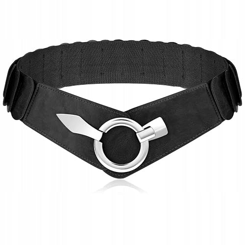 WOMEN'S BELT WIDE VINTAGE ELASTIC PU LEATHER ADJUSTABLE FOR DRESSES
