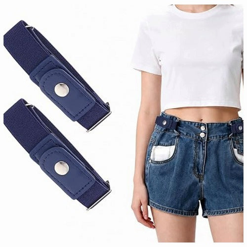 WOMEN'S ELASTIC STRAP WITHOUT BUCKLE INVISIBLE FOR TROUSERS 2 PCS FOR HOME