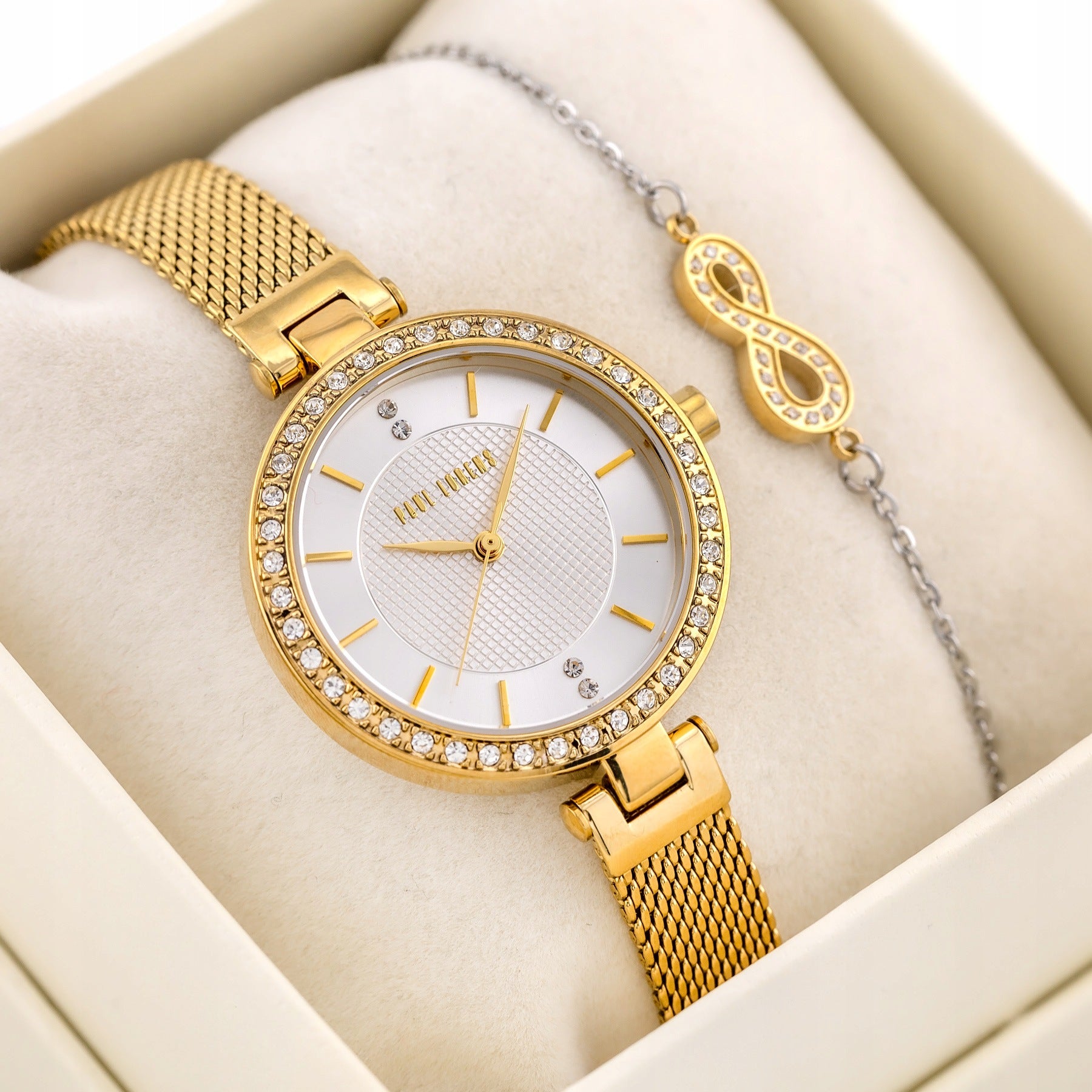 WOMEN'S GIFT SET PAUL LORENS - Watch + bracelet (zg546e)