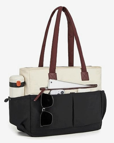 WOMEN'S LAPTOP TOTE BAG 15 6 INCHES 10 POCKETS FOR WORKING FROM HOME