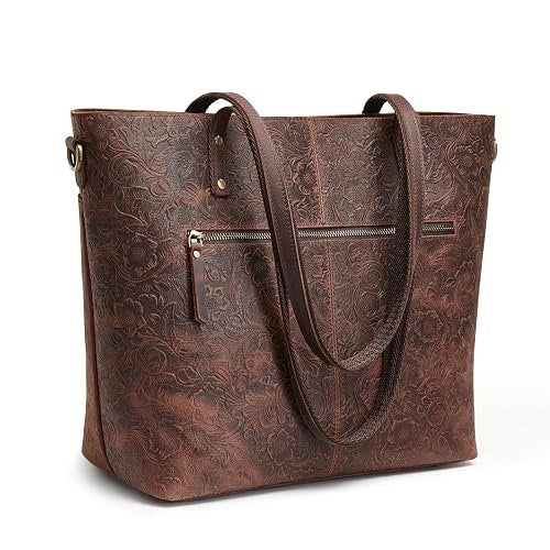 WOMEN'S LEATHER SHOULDER BAG LARGE FOR WORK ADJUSTABLE STRAP FOR HOME Brand no brand