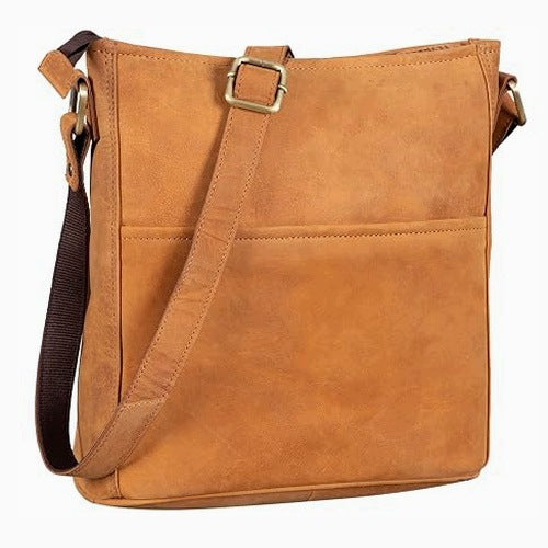 WOMEN'S LEATHER SHOULDER BAG VINTAGE BROWN HOBO leather for home