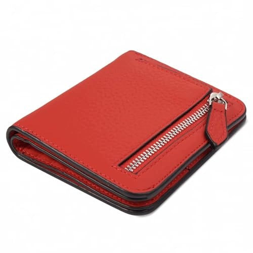 WOMEN'S LEATHER WALLET SMALL WITH RFID PROTECTION FOR METAL COINS CARDS Brand no brand
