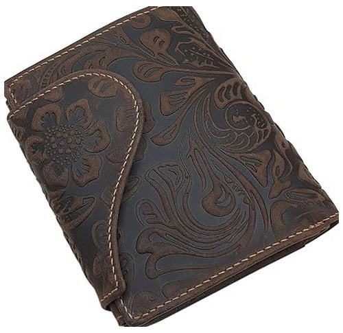 WOMEN'S LEATHER WALLET WITH RFID PROTECTION LIANA PATTERN FOR WOMEN
