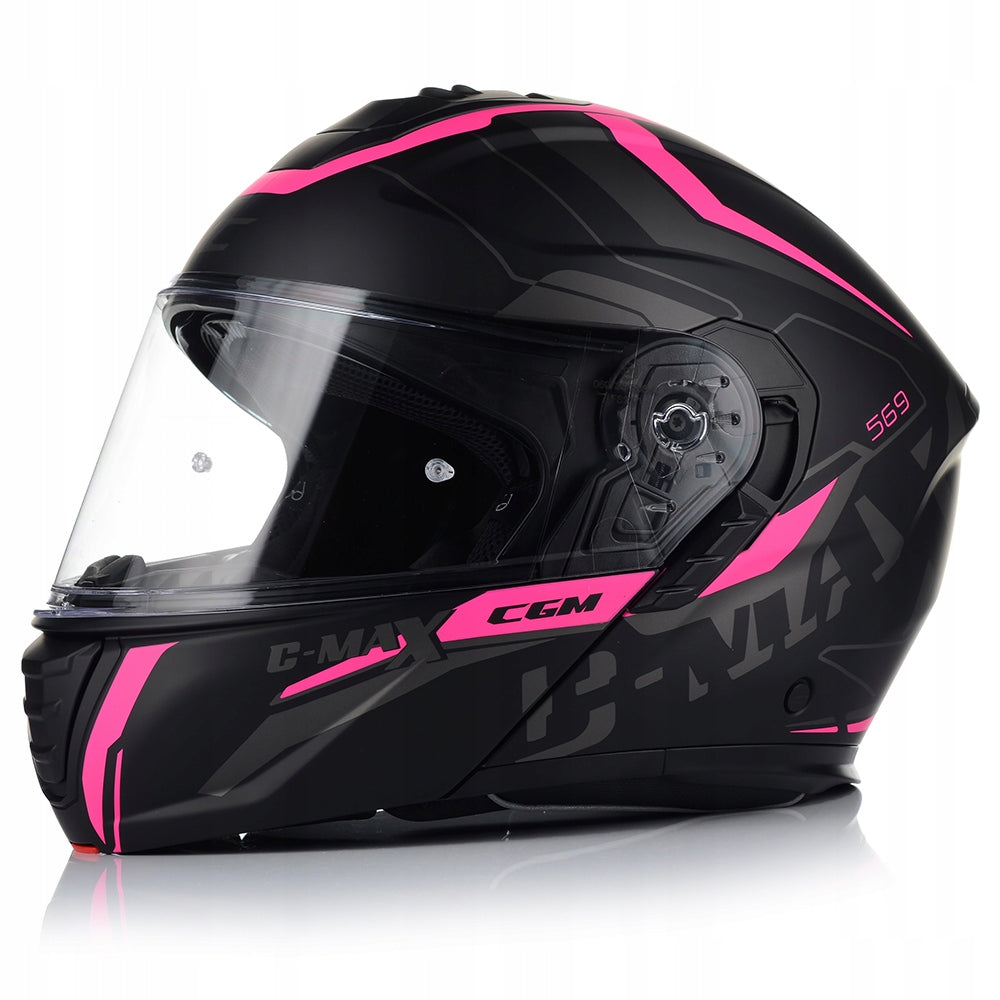 WOMEN'S MOTORCYCLE HELMET CGM 569G C-MAX JAW PINK FLIP UP + BLEND Manufacturer's catalog number 569G C-MAX CITY