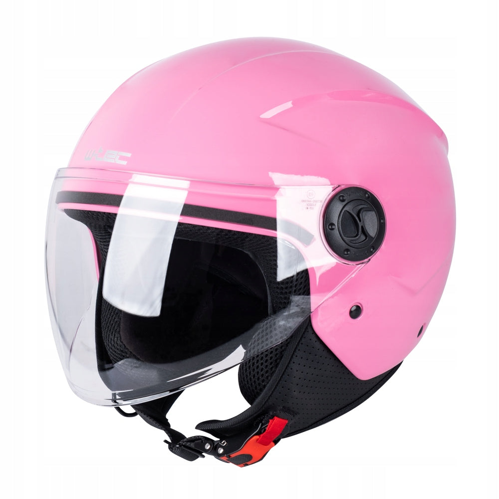 WOMEN'S MOTORCYCLE HELMET OPEN W-TEC BAREIRO FUCHSIA PINK FOR SCOOTER r. M