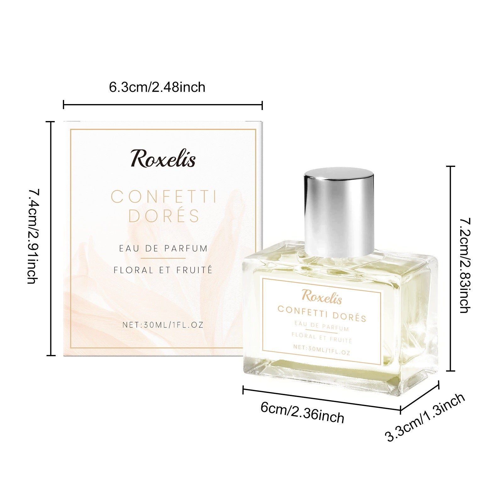 WOMEN'S PERFUME ROXELIS CONFETTI DORÉS EDP 30 ML Packaging status original