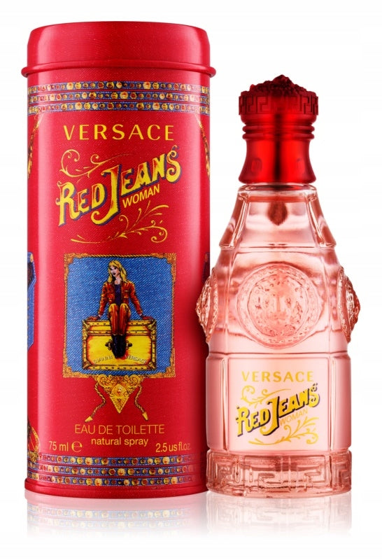 WOMEN'S PERFUME VERSACE RED JEANS 75 ML. ORIGINAL - METAL BOX