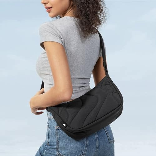 WOMEN'S QUILTED NYLON CROSSBODY SHOULDER BAG FOR WOMEN HOME Manufacturer code Bez marki