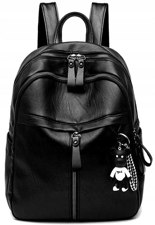 WOMEN'S SCHOOL BACKPACK RETRO ELEGANT URBAN ROOMY ECO LEATHER Brand no brand