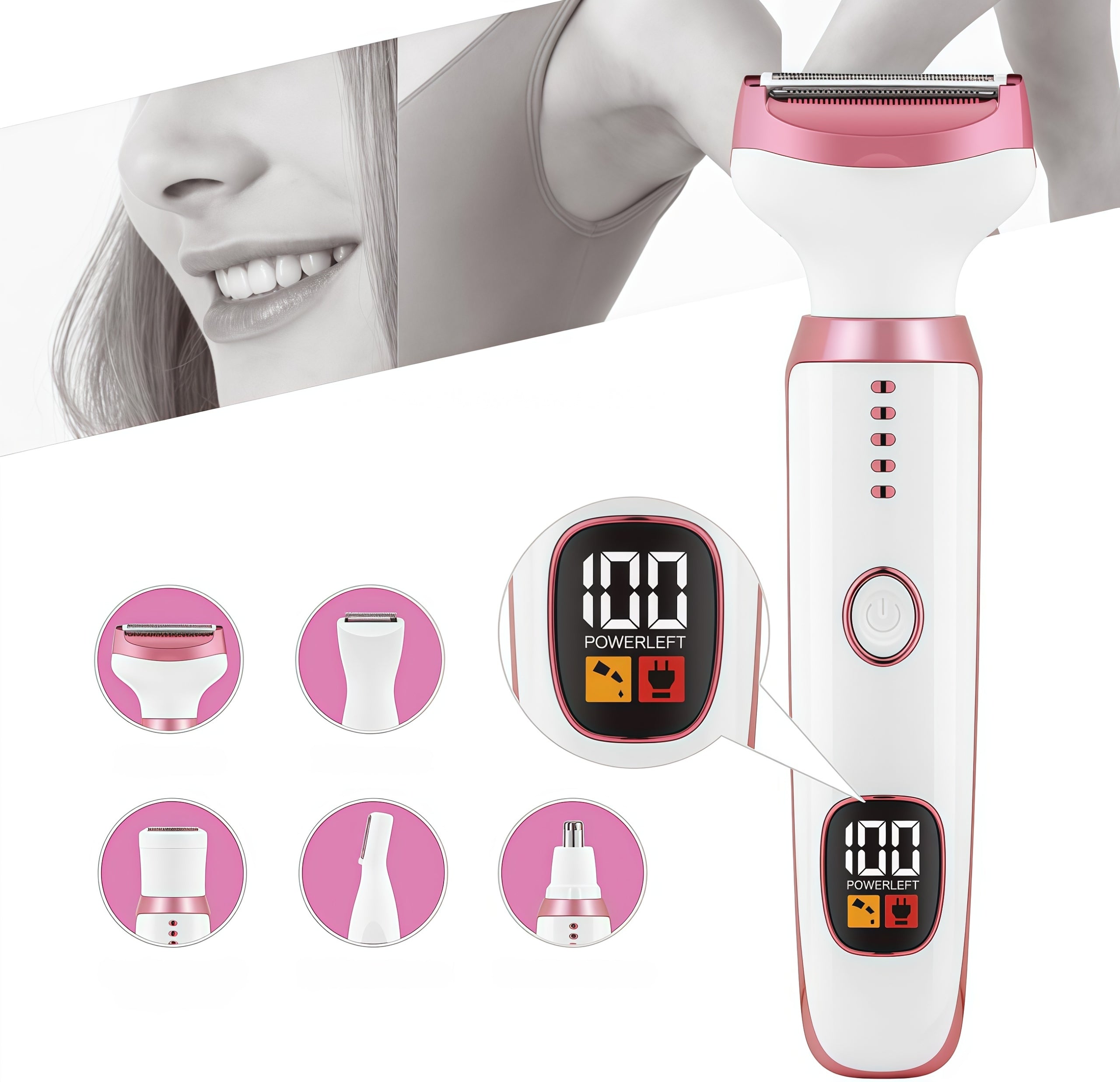 WOMEN'S SHAVER Bikini Leg Body EPILATOR TRIMMER ARMPIT MUSTACHE EYEBROW DELICATE Manufacturer code 4048824067546