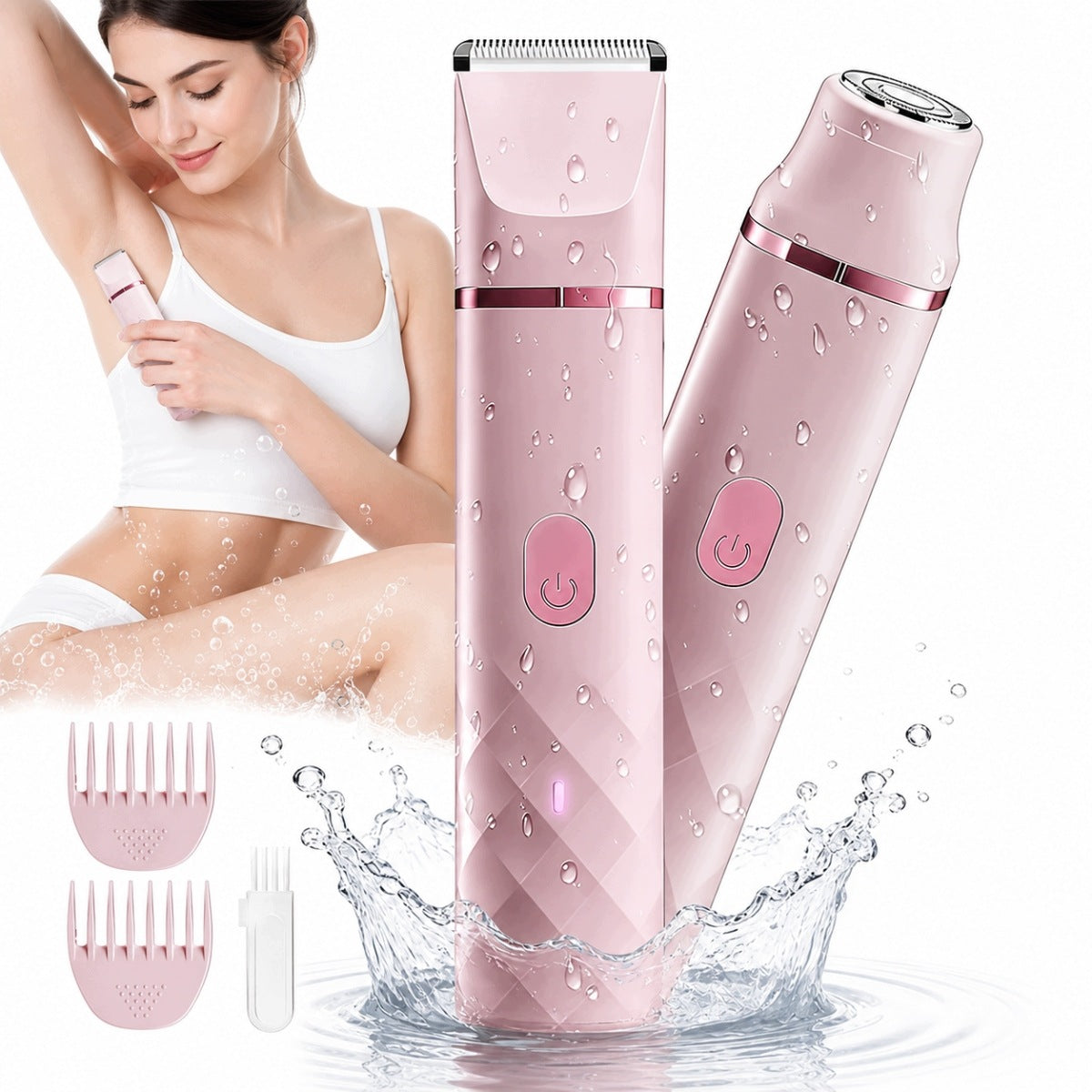 WOMEN'S SHAVER EPILATOR TRIMMER EYEBROW MACHINE INTIMATE BIKINI 2in1