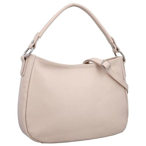 WOMEN'S SHOULDER BAG LEATHER BEIGE ANINA FOR SHOPPING leather for home Brand no brand