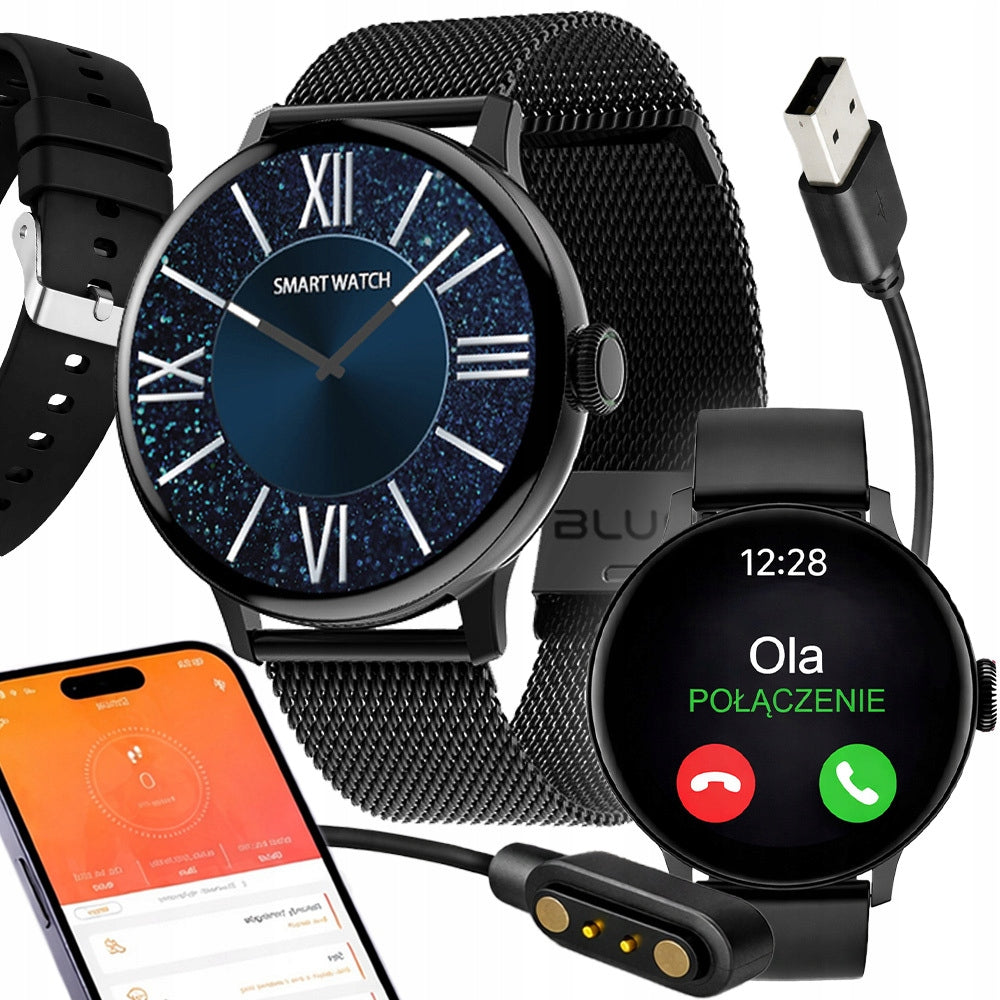 WOMEN'S SMARTWATCH ELEGANT CONVERSATION MENU PL WATERPROOF IP68 BANDS