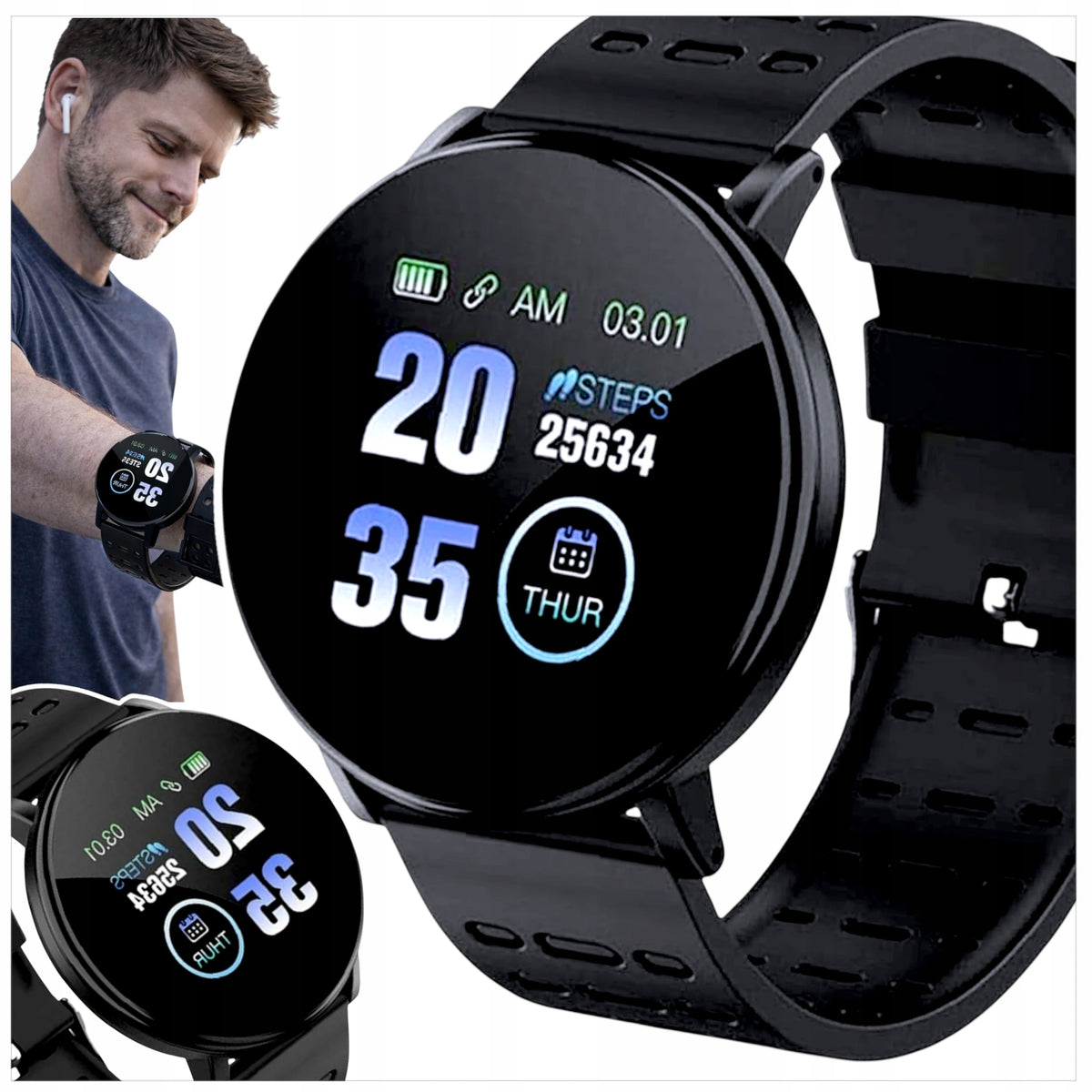 WOMEN'S SMARTWATCH - MEN'S SPORTS WATCH POLISH MENU SMART WATCH