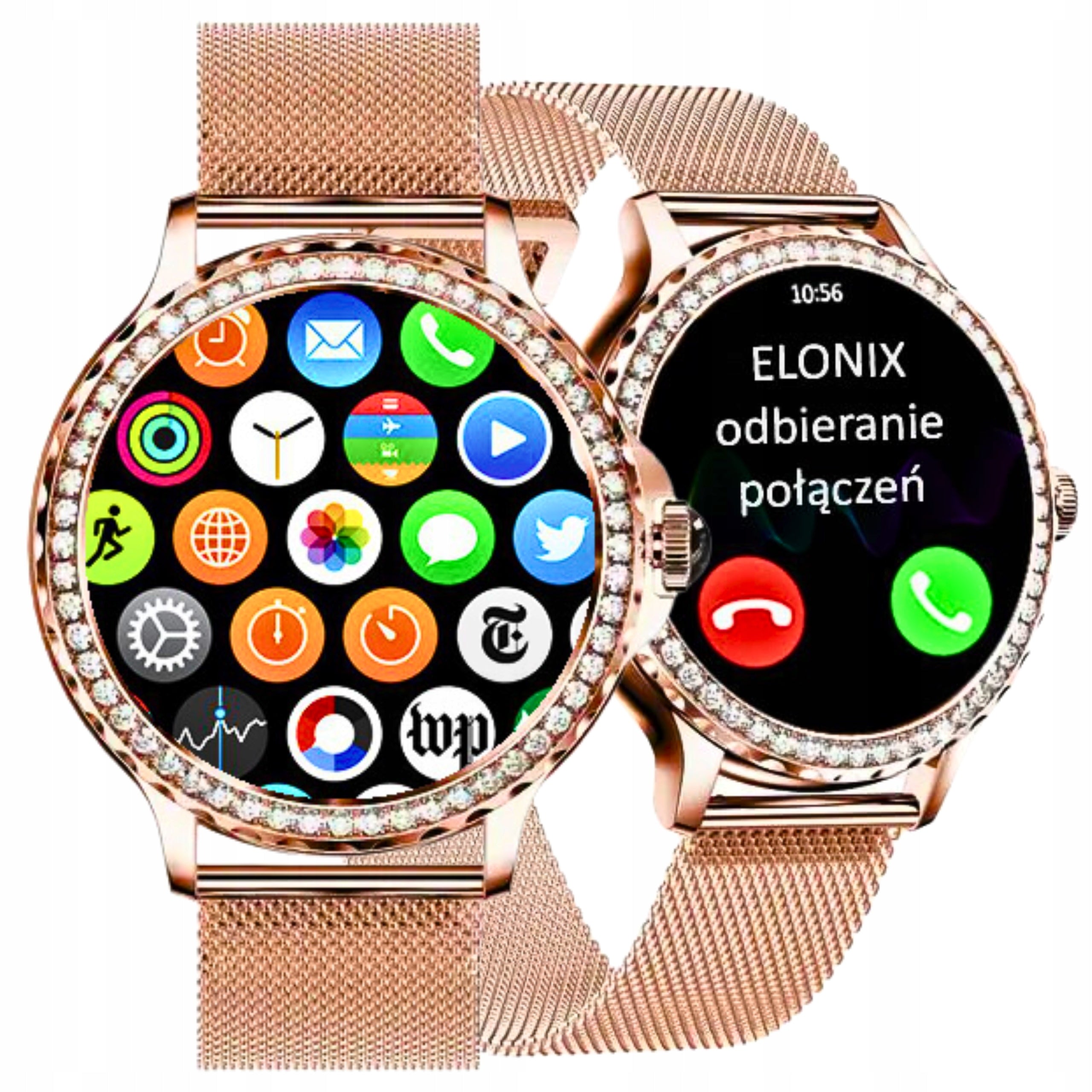 WOMEN'S SMARTWATCH MENU PL NX19 ELEGANT WATERPROOF PEDOMETER PULS Smart Manufacturer code NX19 GOLD