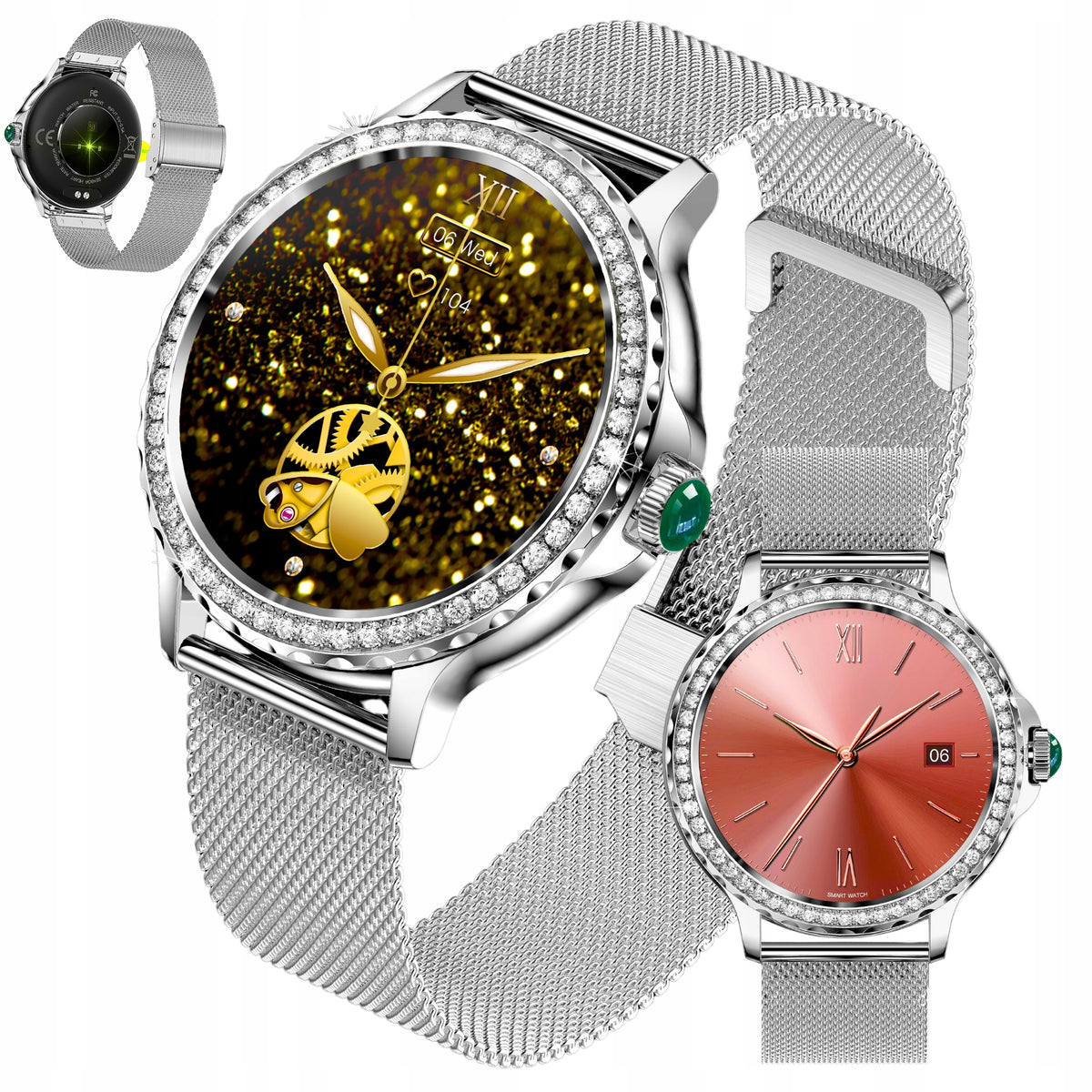 WOMEN'S SMARTWATCH MENU PL NX19 ELEGANT WATERPROOF PEDOMETER PULS Smart Packaging status original