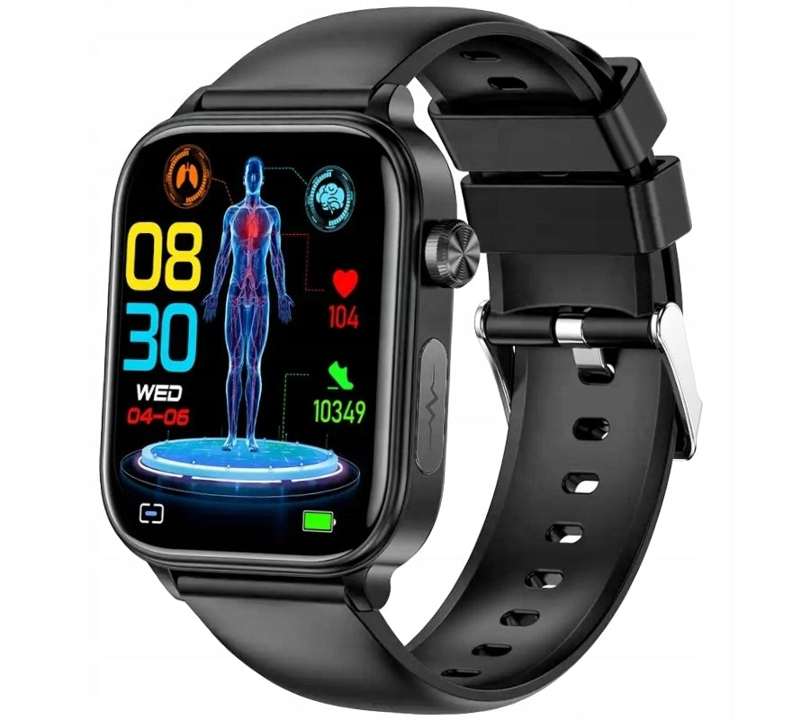 WOMEN'S SMARTWATCH SMART WATCH STRAP BLACK BURGUNDY POLISH MENU Packaging status original