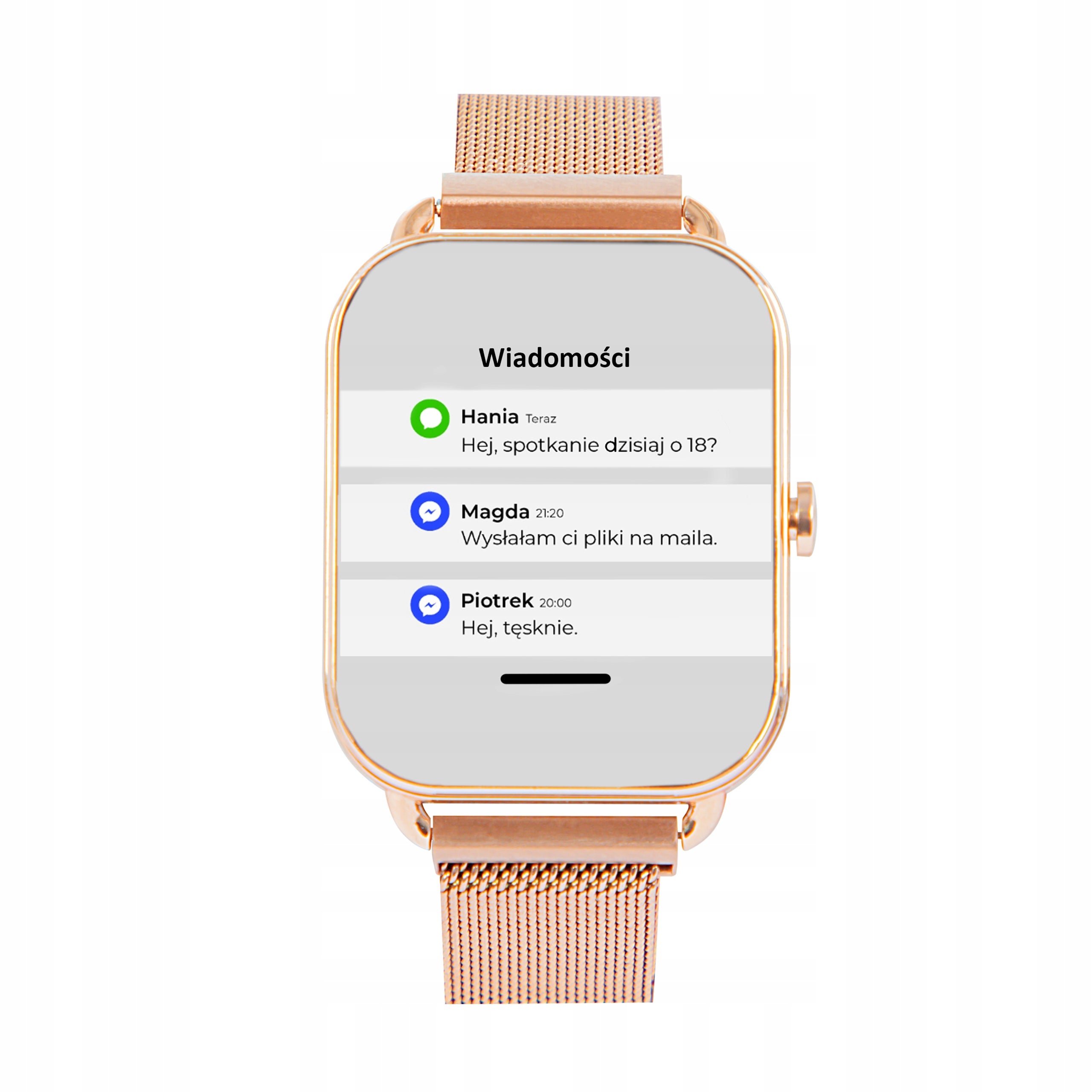 WOMEN'S SMARTWATCH WATERPROOF CONVERSATIONS MEASUREMENTS SMS ECG SPORT POLISH MENU Manufacturer code 89-013#