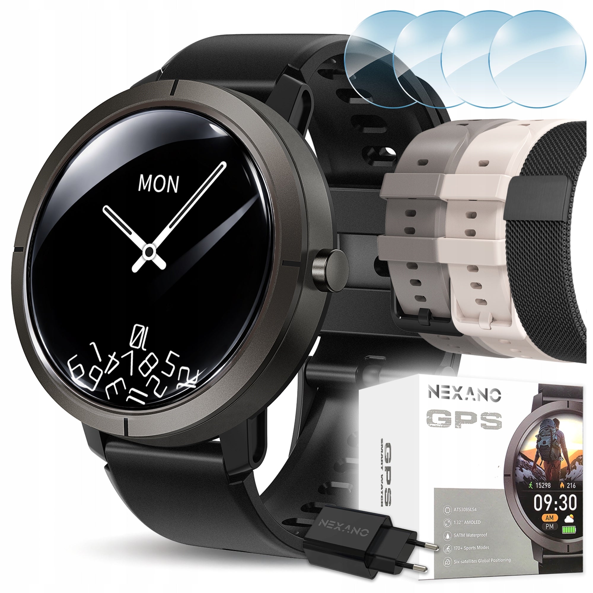 WOMEN'S SMARTWATCH WATERPROOF GPS AMOLED CONVERSATION MENU PL 4 STRIPES