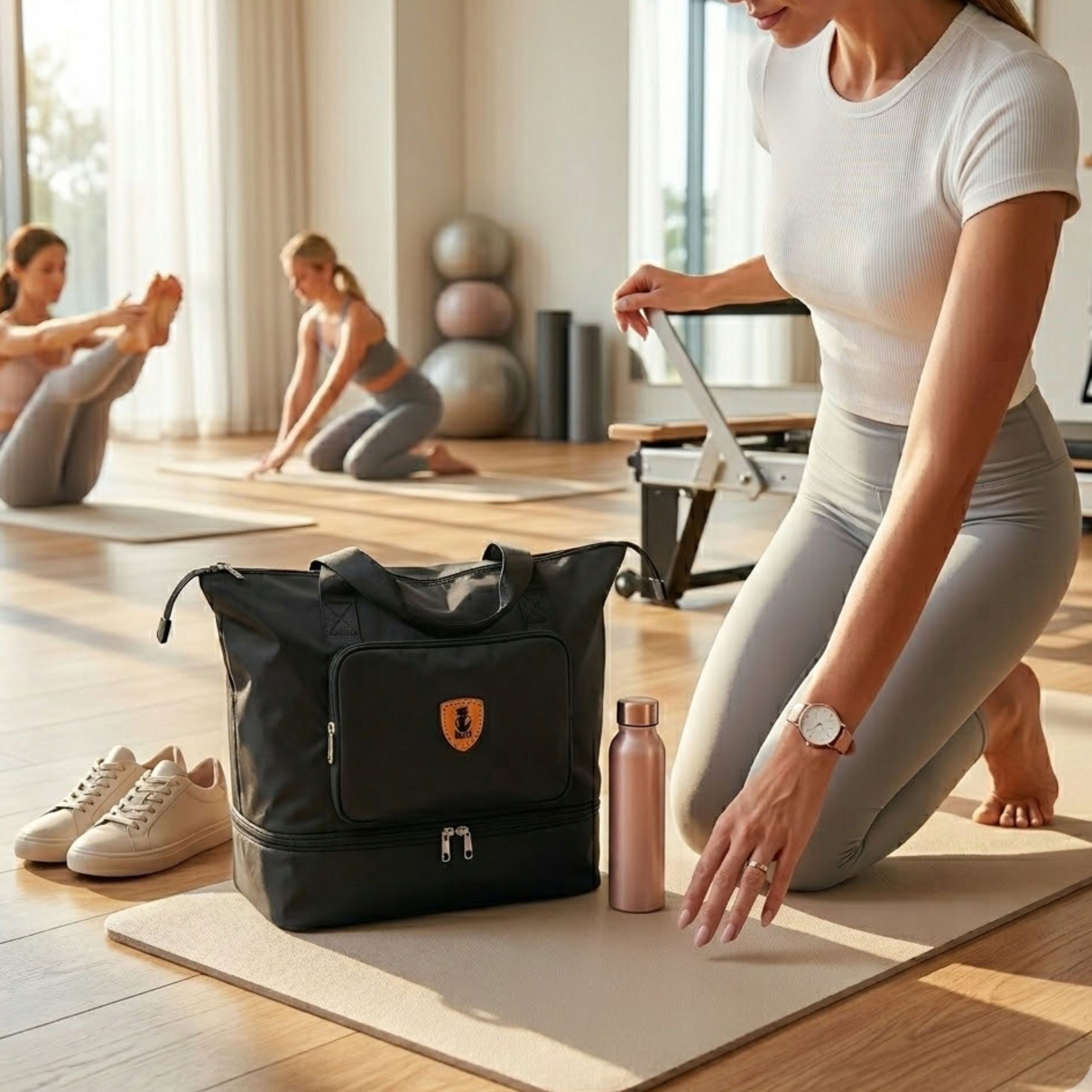 WOMEN'S SPORTS BAG FOR GYM PILATES FITNESS YOGA SHOULDER POOL Brand Imiti