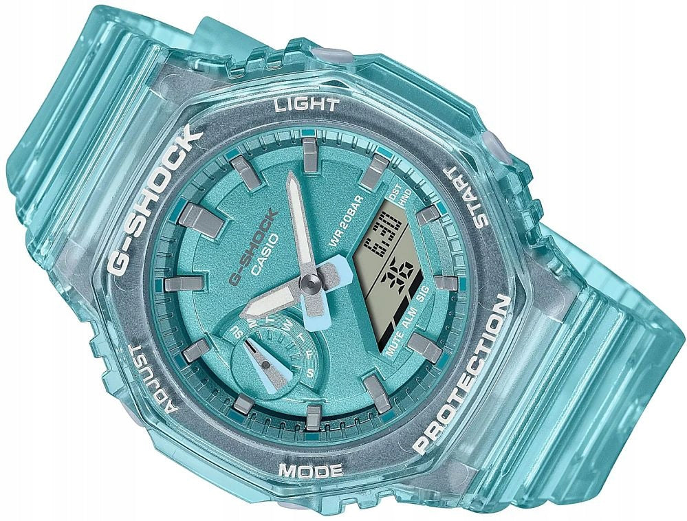 WOMEN'S SPORTS WATCH SKELETON BLUE CASIO G-SHOCK GMA-S2100SK-2AER Manufacturer code GMA-S2100SK-2A