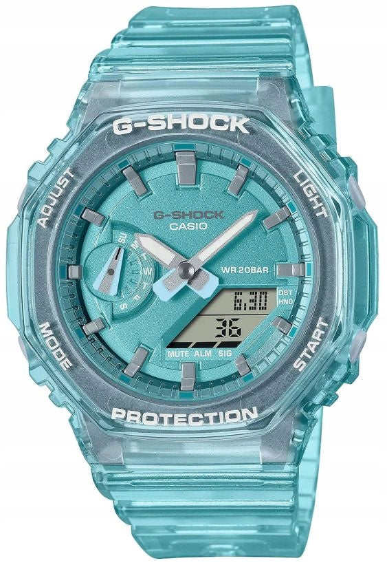 WOMEN'S SPORTS WATCH SKELETON BLUE CASIO G-SHOCK GMA-S2100SK-2AER