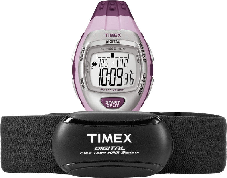 WOMEN'S SPORTS WATCH TIMEX RUNNING PULSE WATERPROOF BACKLIGHT ALARM Color pink