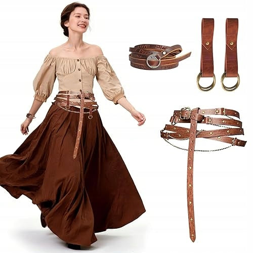 WOMEN'S STRAP MEDIEVAL RENAISSANCE CHAIN ADJUSTABLE COSPLAY