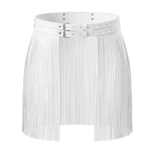 WOMEN'S TASSEL STRAP PU LEATHER WHITE WOMEN'S Leather SIZE Brand no brand