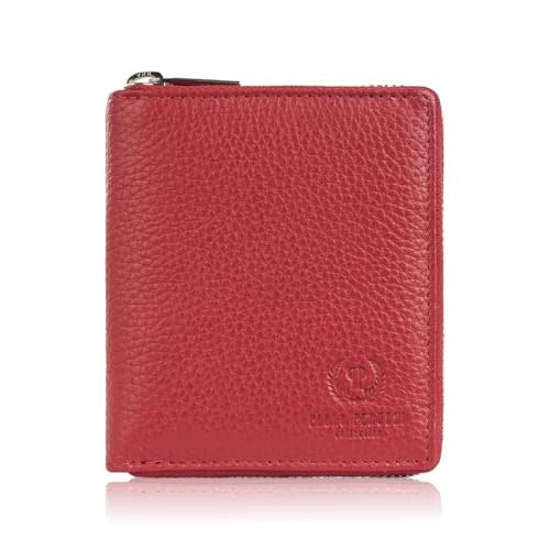 WOMEN'S WALLET LEATHER DEEP RED RFID PROTECTION 6 POCKETS FOR WOMEN Brand no brand