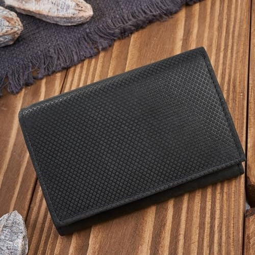 WOMEN'S WALLET LEATHER VINTAGE GEOMETRY RFID FOR WOMAN BLACK Manufacturer code SWC5908151573884