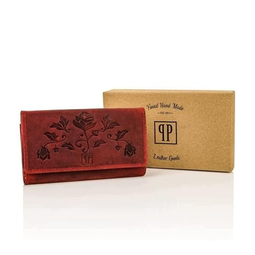 WOMEN'S WALLET LEATHER VINTAGE RED FOR CARDS WOMEN'S DOCUMENTS Manufacturer code Nieoznaczona