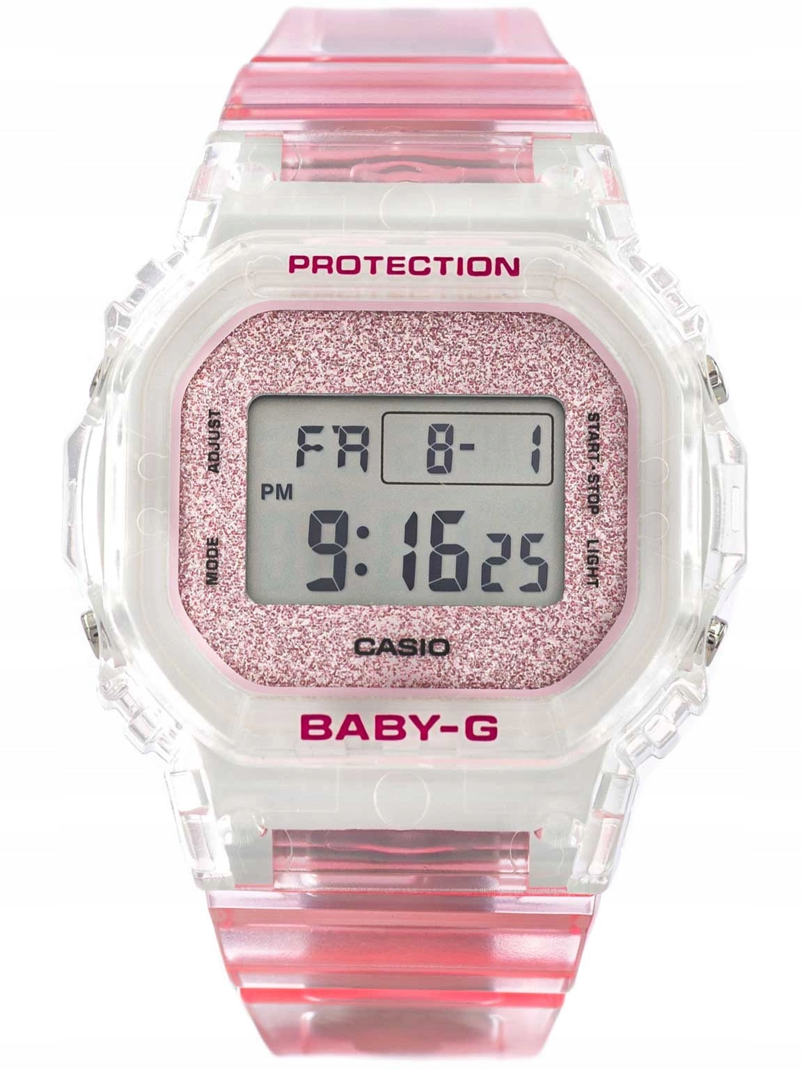 WOMEN'S WATCH CASIO BGD-565GC-4ER BABY-G SUMMER JELLY PINK GLITTER 100M Packaging status original