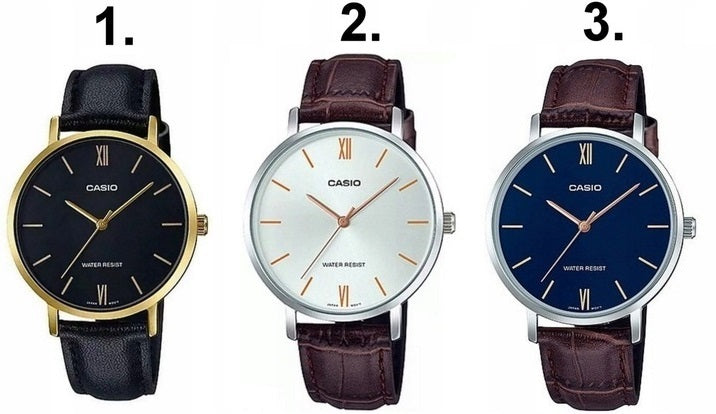 WOMEN'S WATCH CASIO LIVIA + BOX + classic ENGRAVING on leather strap Packaging status original