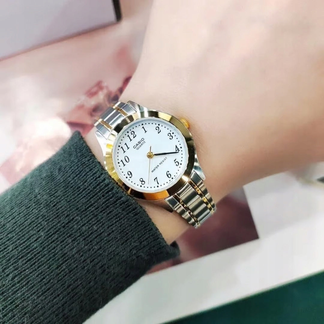 WOMEN'S WATCH CASIO LTP-1128G-7B + BOX +GRAWER Brand CASIO