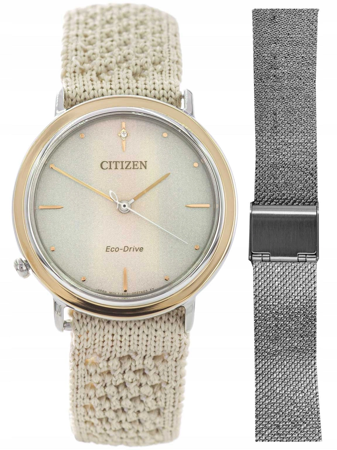 WOMEN'S WATCH CITIZEN EM1006-40A ECO-DRIVE CITIZEN L SOLAR SET Packaging status original