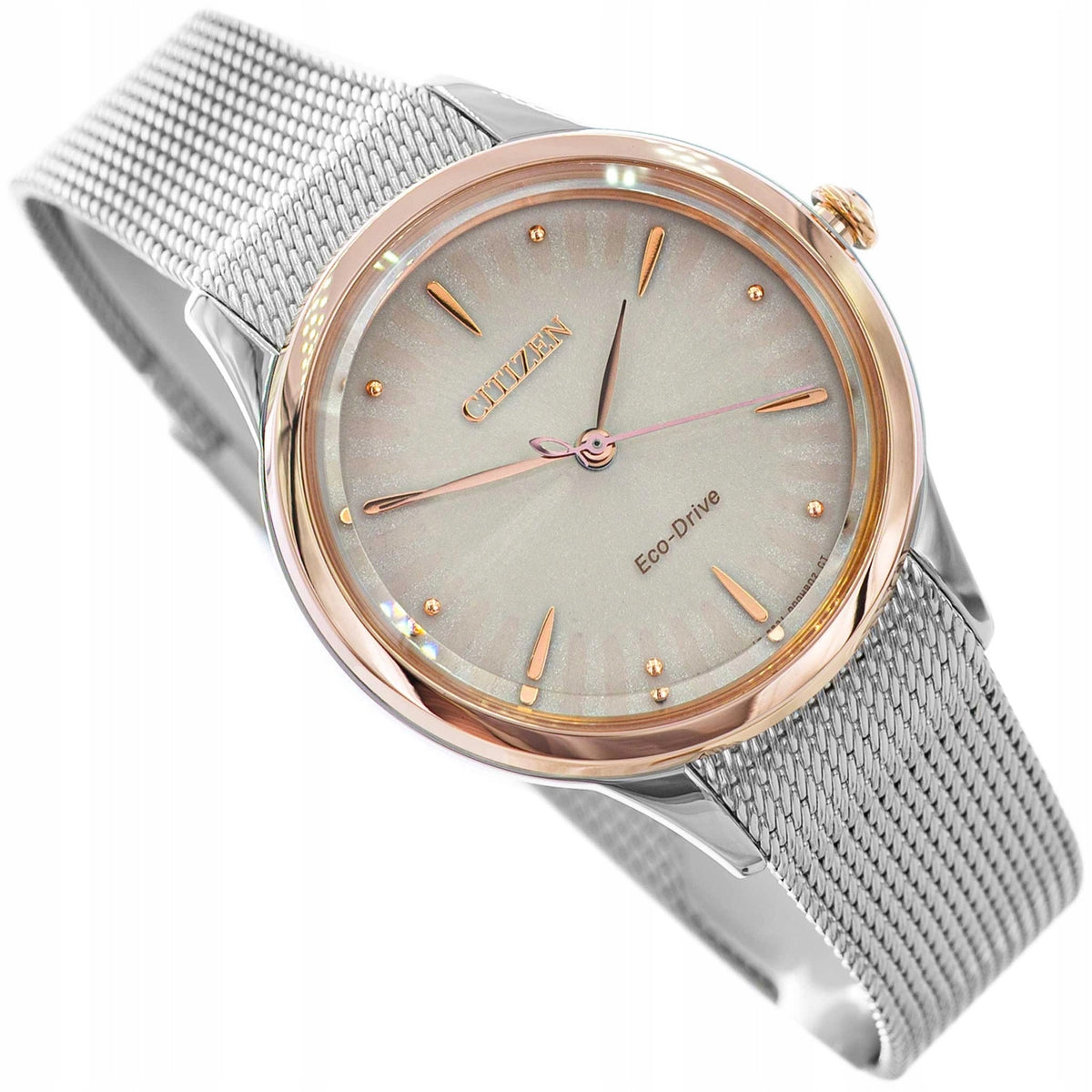 WOMEN'S WATCH CITIZEN EM1156-80X ECO-DRIVE CITIZEN L GERBERA SOLAR MESH