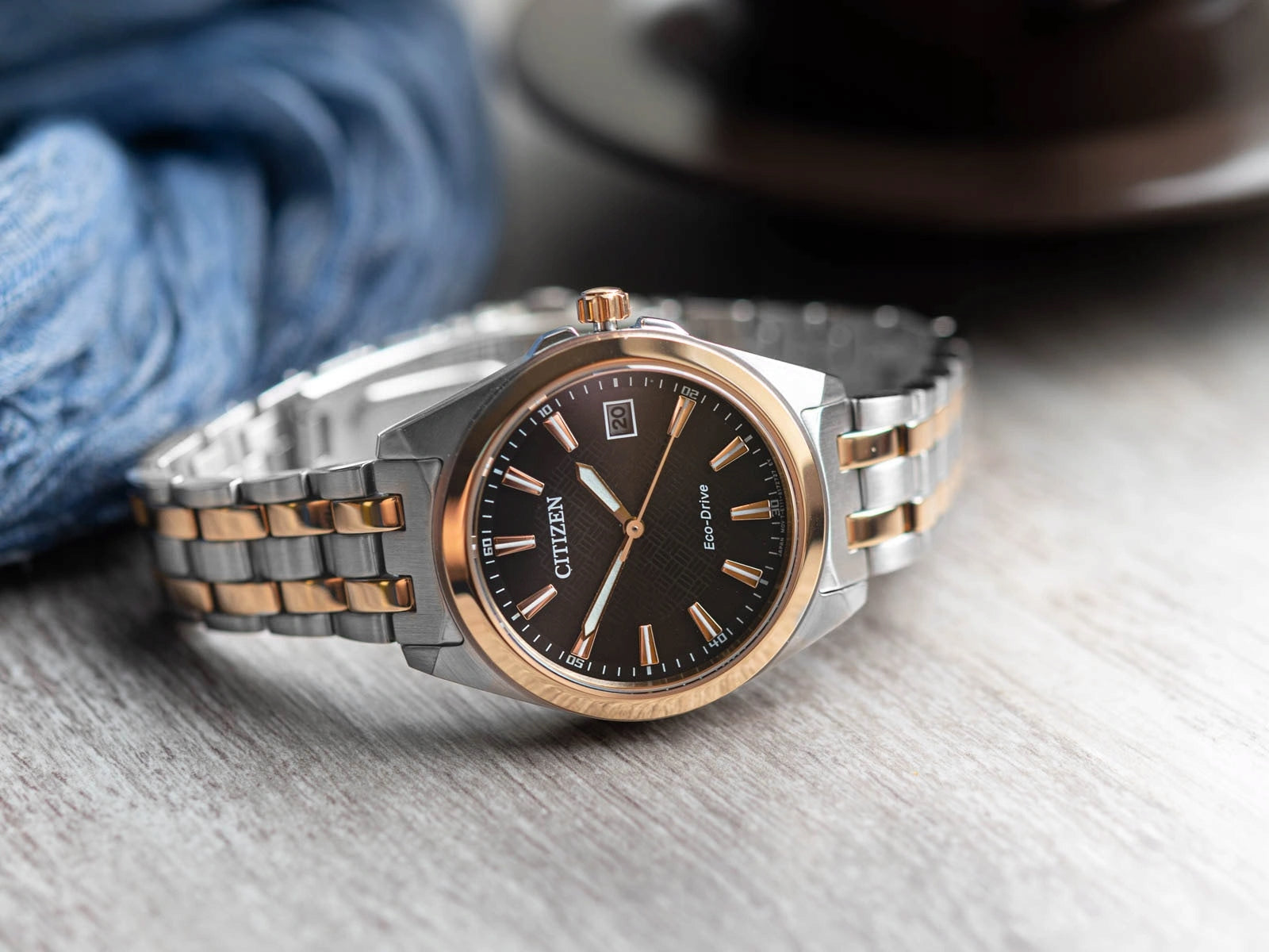 WOMEN'S WATCH CITIZEN EO1213-85E ECO-DRIVE ELEGANCE SILVER-GOLD Brand Citizen