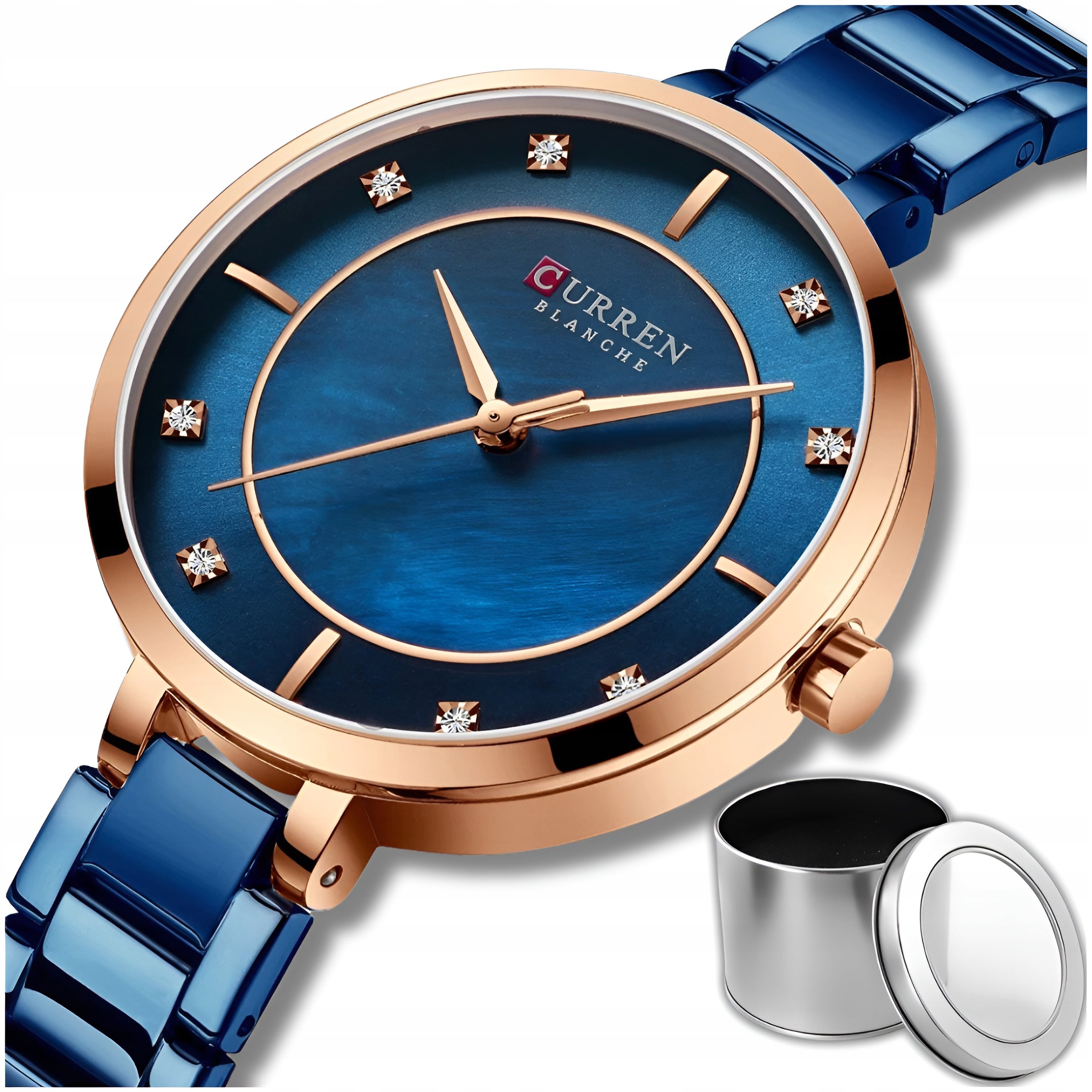 WOMEN'S WATCH CURREN FASHIONABLE STYLISH CLASSIC DATE 4 COLORS + BOX