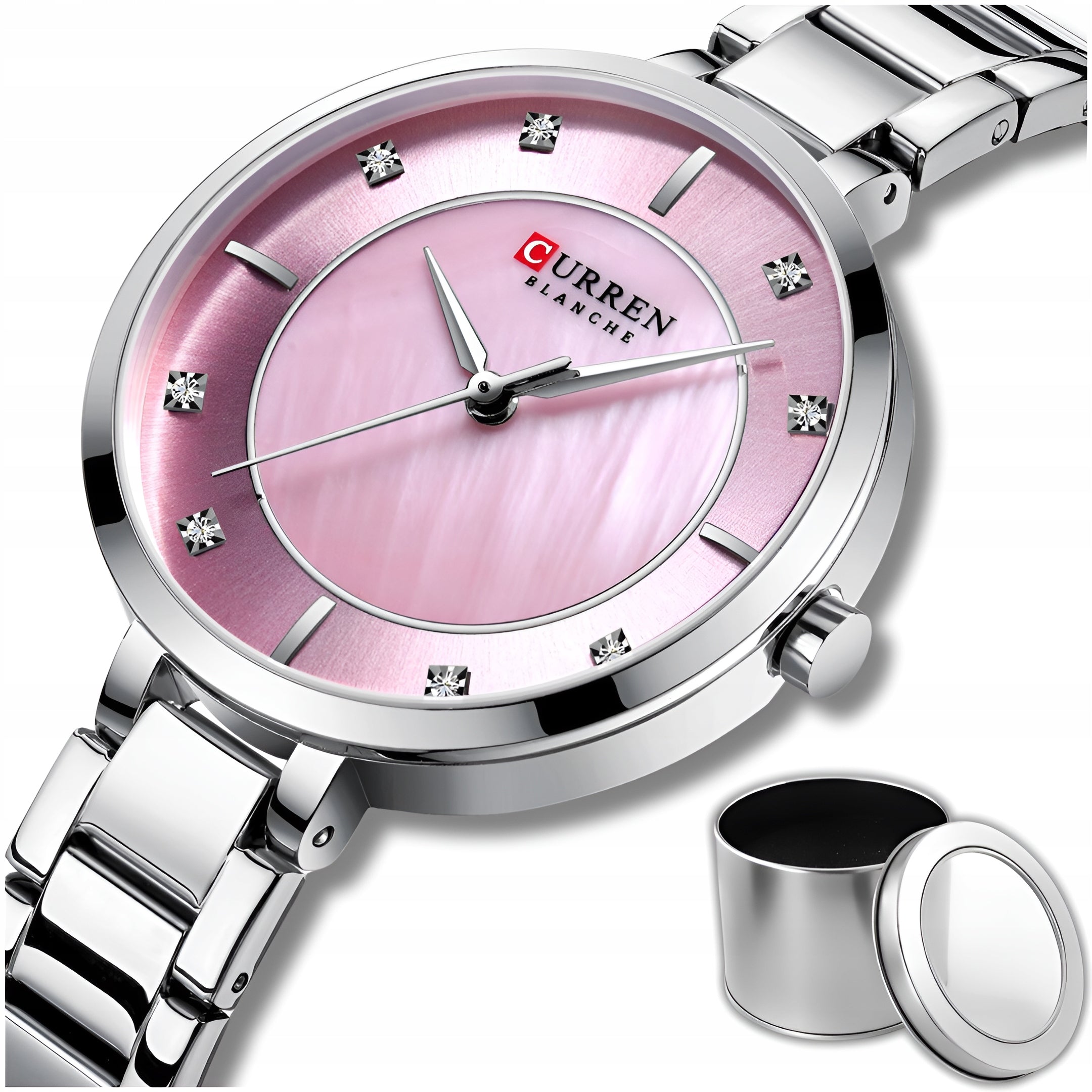 WOMEN'S WATCH CURREN FASHIONABLE STYLISH CLASSIC DATE 4 COLORS + BOX