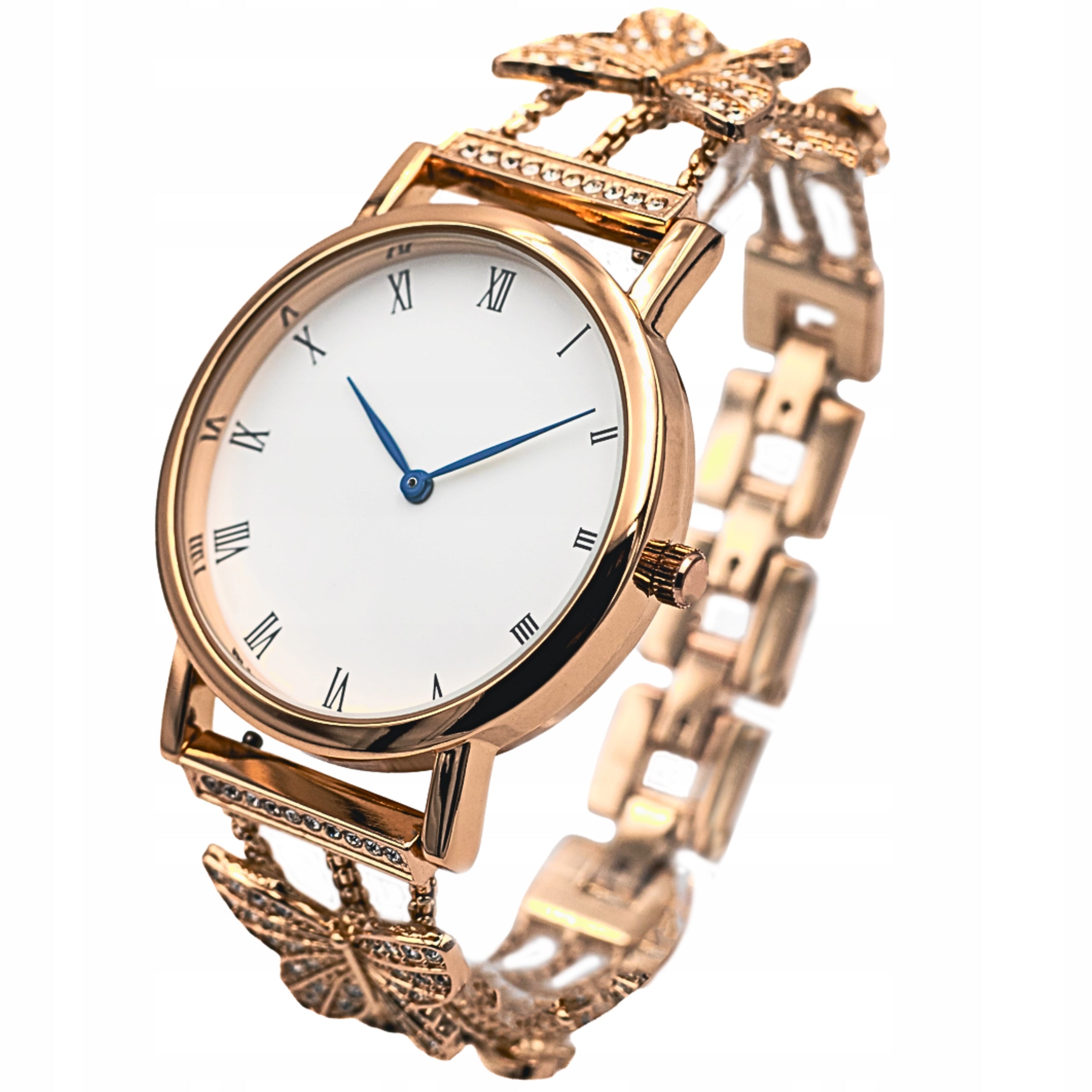 WOMEN'S WATCH Devill Lily Rose Gold Bracelet Zircons WR30 Quartz